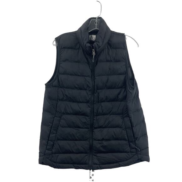 32 Degree Heat Black Full Zip Quilted Vest Women's Medium Preowned - Picture 1 of 5